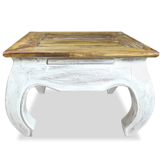 vidaXL Side Table Solid Mahogany Wood 50x50x35 cm