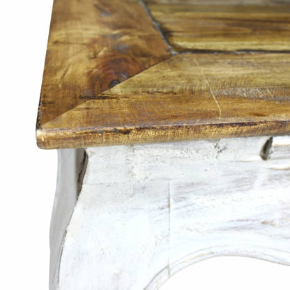 244506 vidaXL Side Table Solid Mahogany Wood 50x50x35 cm