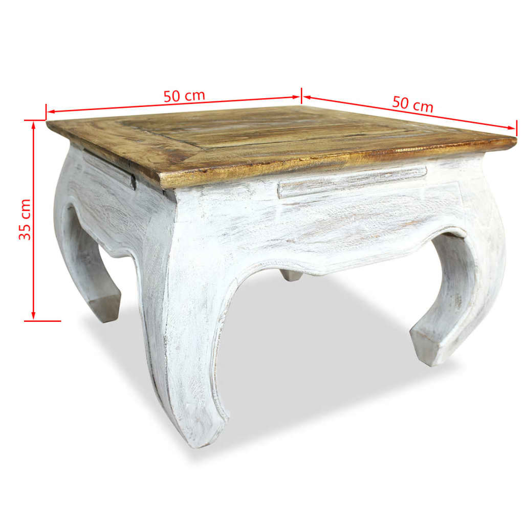 244506 vidaXL Side Table Solid Mahogany Wood 50x50x35 cm