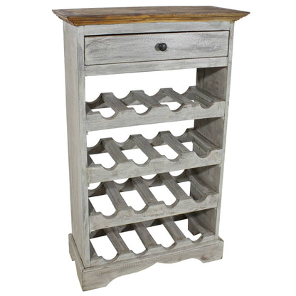 vidaXL Wine Rack Solid Mahogany Wood 55x23x85 cm