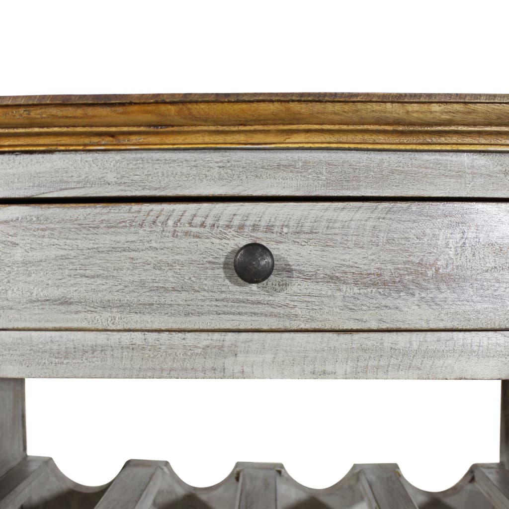 vidaXL Wine Rack Solid Mahogany Wood 55x23x85 cm