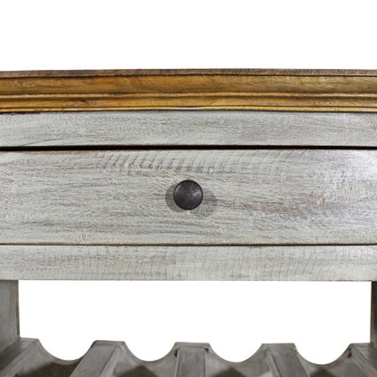 vidaXL Wine Rack Solid Mahogany Wood 55x23x85 cm