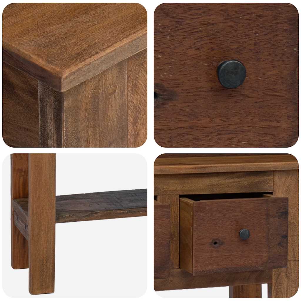 vidaXL Console Table Mixed Recycled Wood 80x35x80 cm