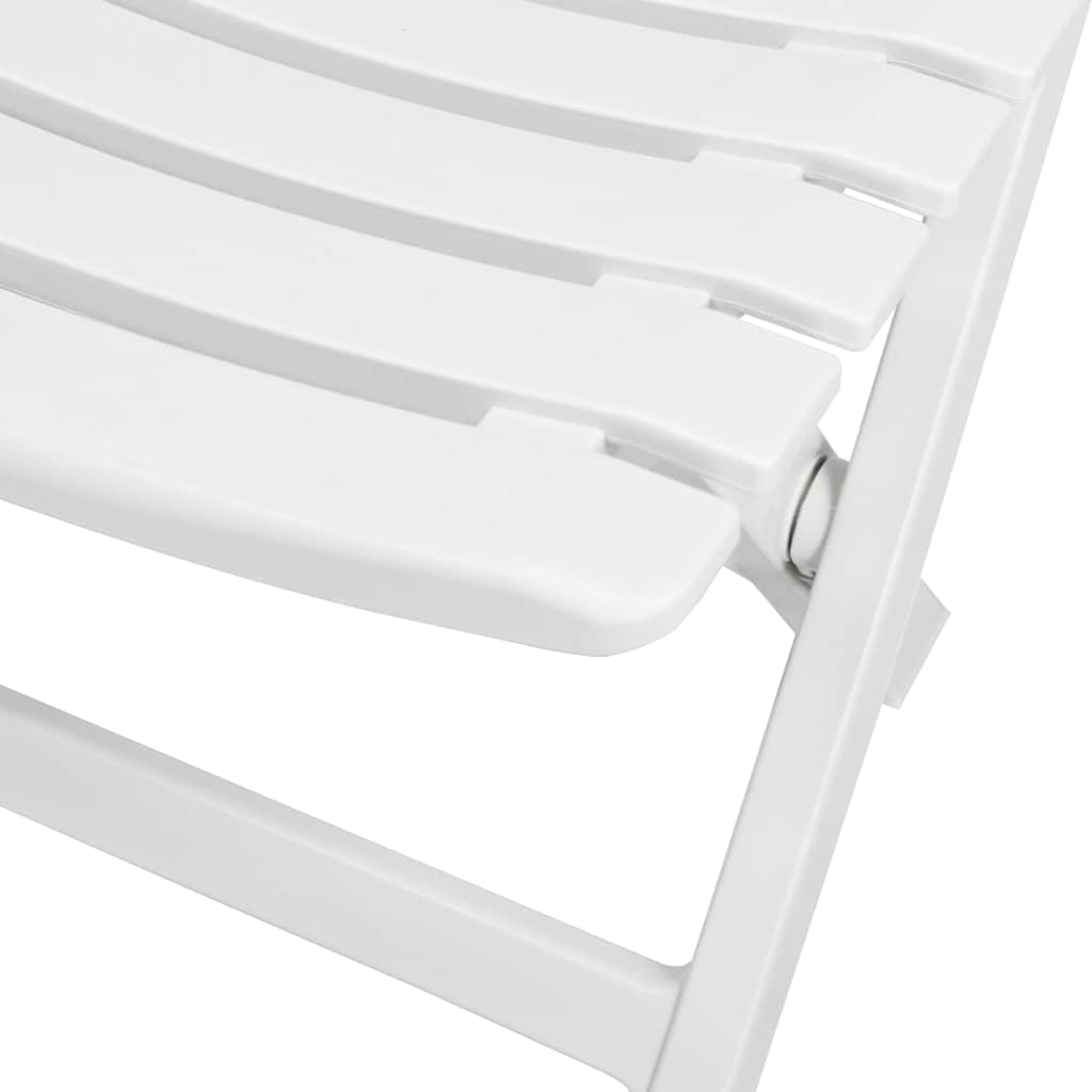 43581 vidaXL 3 Piece Folding Bistro Set Plastic White