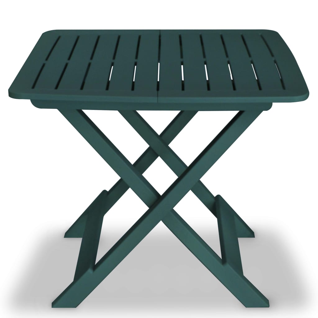vidaXL Garden Furniture Set | Green | Plastic | Small | Foldable | Bistro Set