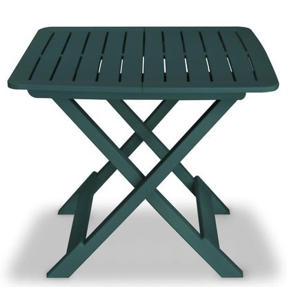 vidaXL Garden Furniture Set | Green | Plastic | Small | Foldable | Bistro Set