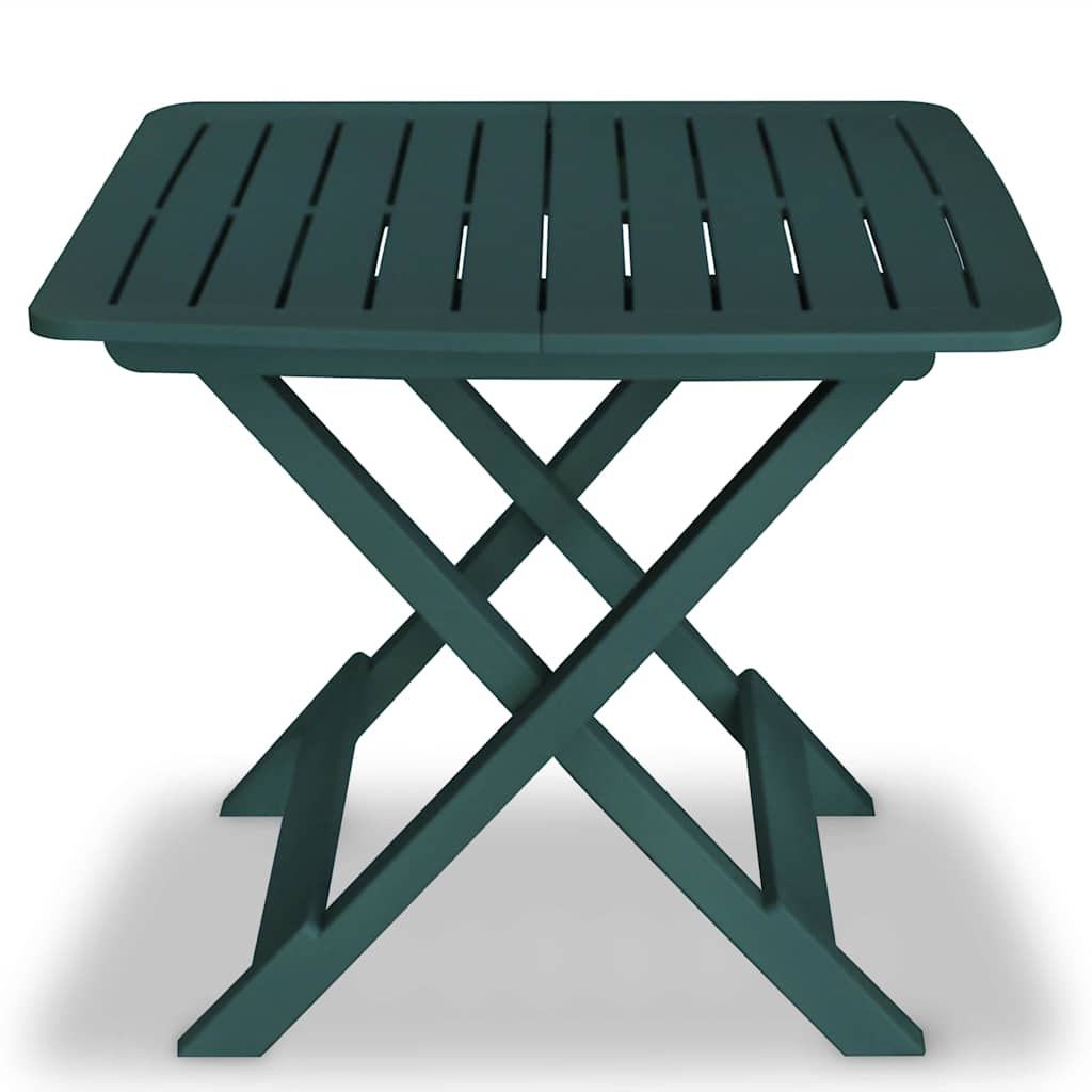 43582 vidaXL 3 Piece Folding Bistro Set Plastic Green