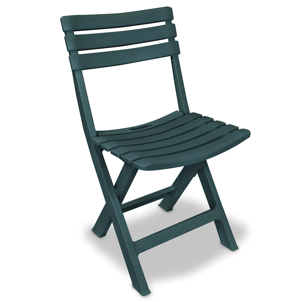 43582 vidaXL 3 Piece Folding Bistro Set Plastic Green