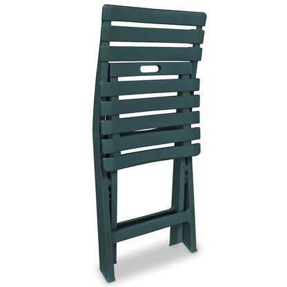 43582 vidaXL 3 Piece Folding Bistro Set Plastic Green