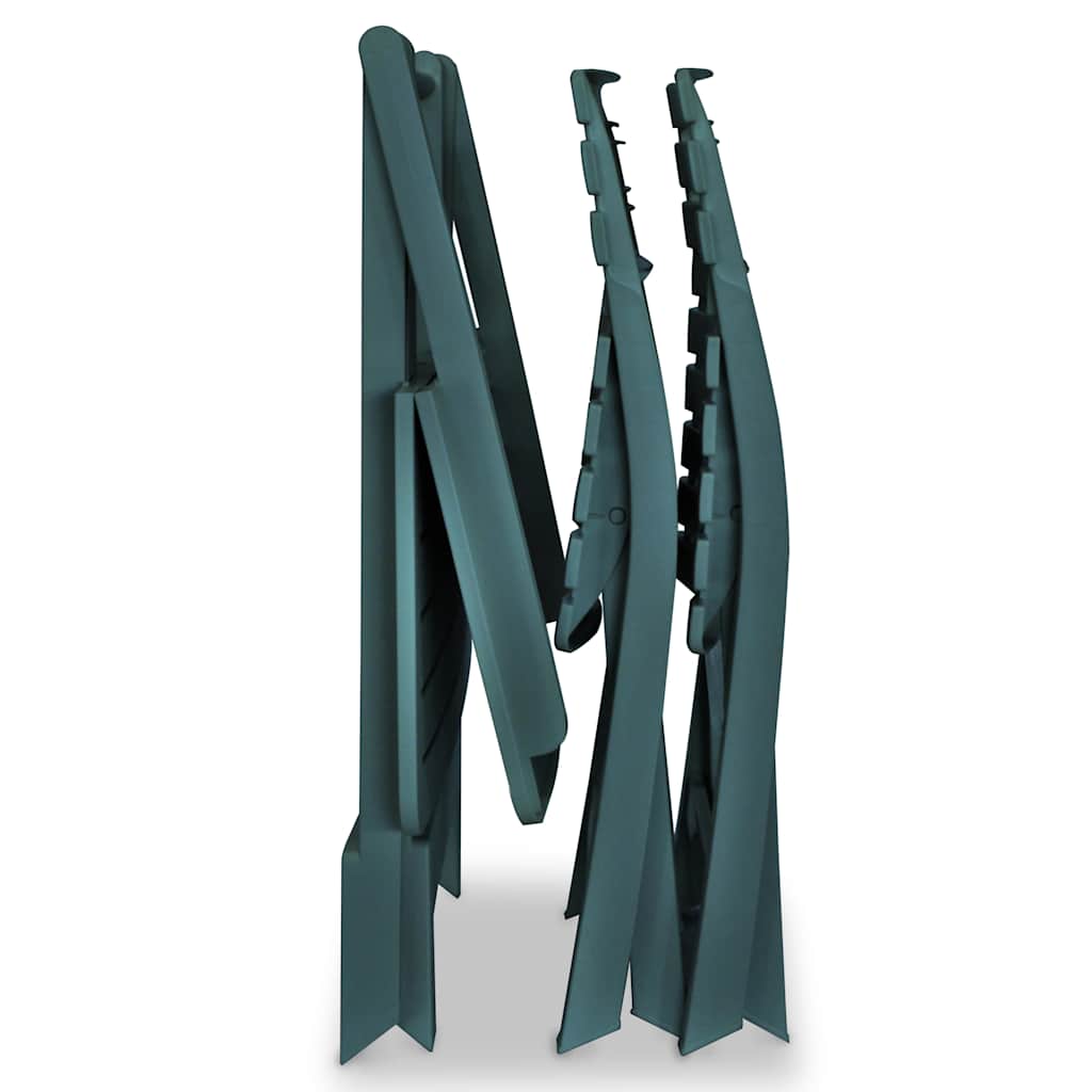 43582 vidaXL 3 Piece Folding Bistro Set Plastic Green