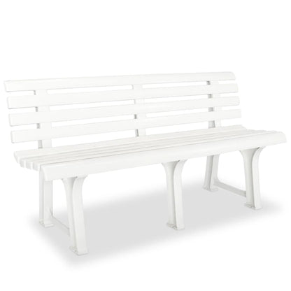 vidaXL Garden Bench | White | Plastic | Standard | Durable | Garden Bench