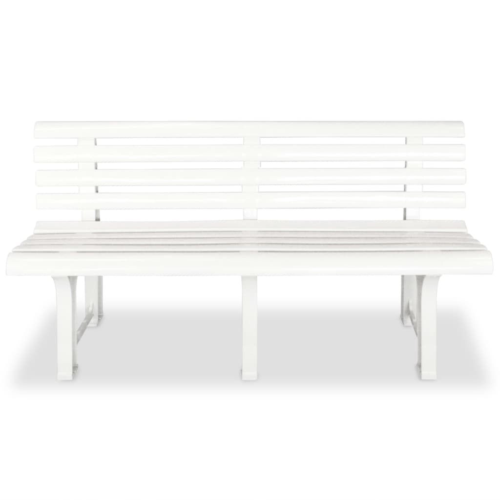 vidaXL Garden Bench | White | Plastic | Standard | Durable | Garden Bench