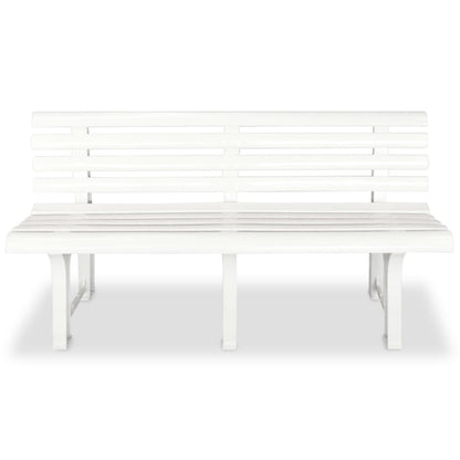 vidaXL Garden Bench | White | Plastic | Standard | Durable | Garden Bench