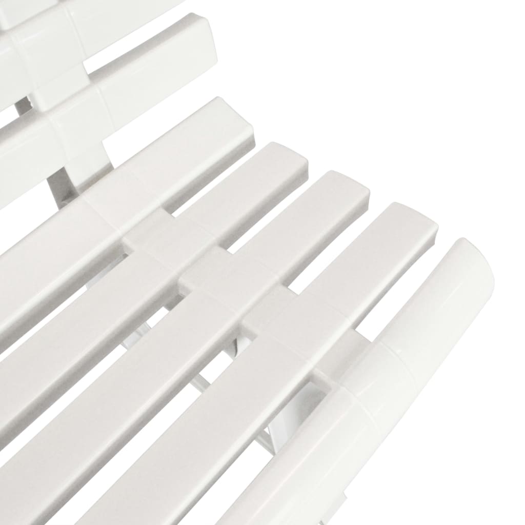 vidaXL Garden Bench | White | Plastic | Standard | Durable | Garden Bench