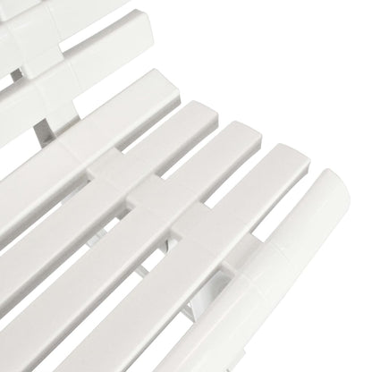 vidaXL Garden Bench | White | Plastic | Standard | Durable | Garden Bench