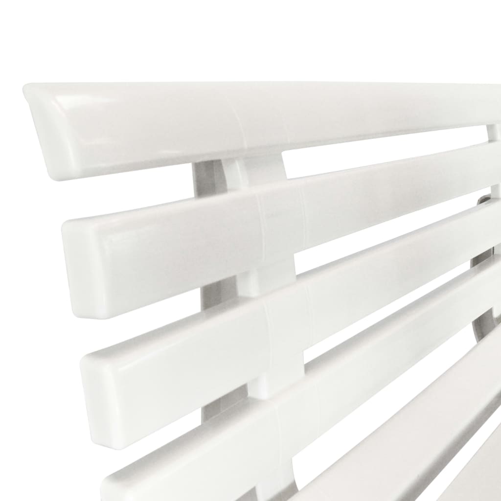 vidaXL Garden Bench | White | Plastic | Standard | Durable | Garden Bench