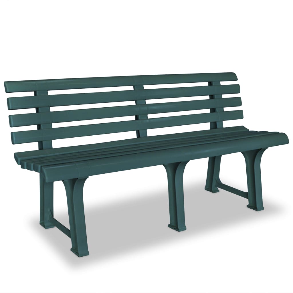 vidaXL Garden Bench | Green | Plastic | Medium |  Durable  | Garden Bench