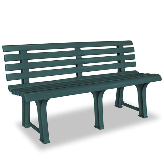 vidaXL Garden Bench | Green | Plastic | Medium |  Durable  | Garden Bench
