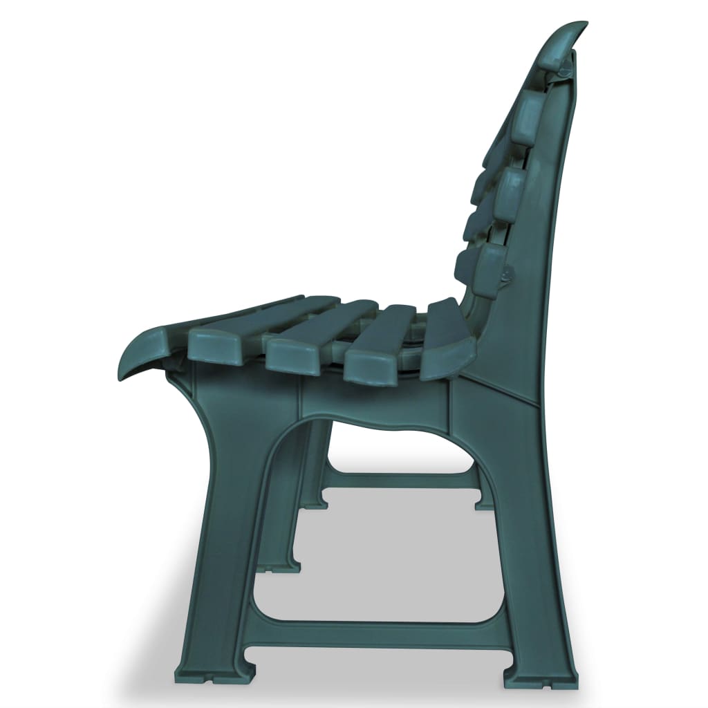 vidaXL Garden Bench | Green | Plastic | Medium |  Durable  | Garden Bench