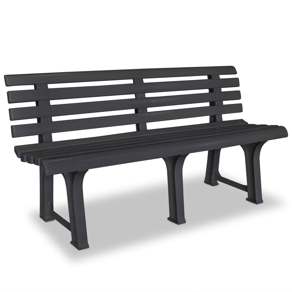 vidaXL Garden Bench | Anthracite | Plastic | Medium | Durable | Garden Bench
