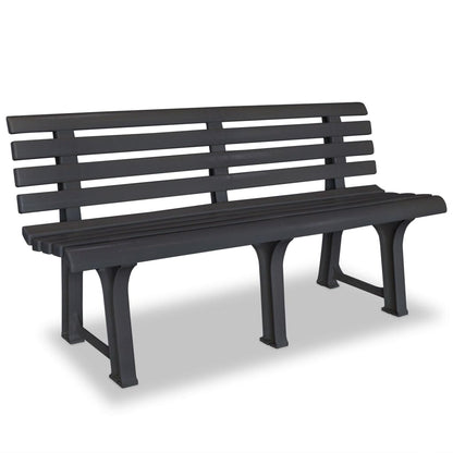 vidaXL Garden Bench | Anthracite | Plastic | Medium | Durable | Garden Bench
