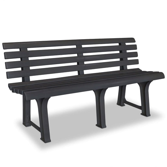 vidaXL Garden Bench | Anthracite | Plastic | Medium | Durable | Garden Bench