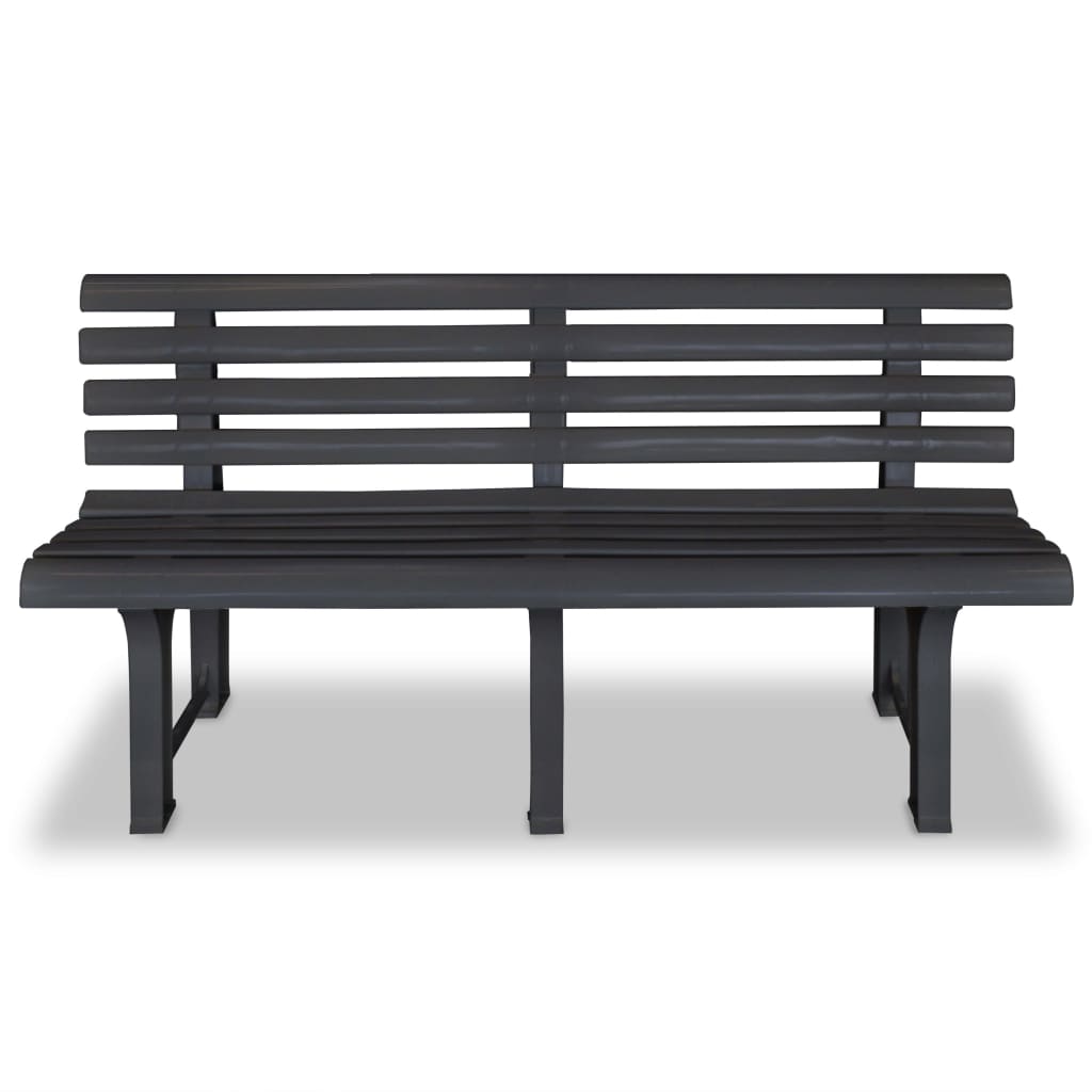 vidaXL Garden Bench | Anthracite | Plastic | Medium | Durable | Garden Bench