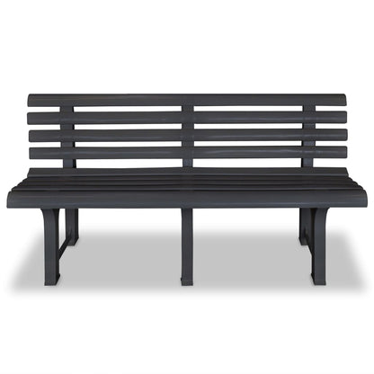 vidaXL Garden Bench | Anthracite | Plastic | Medium | Durable | Garden Bench