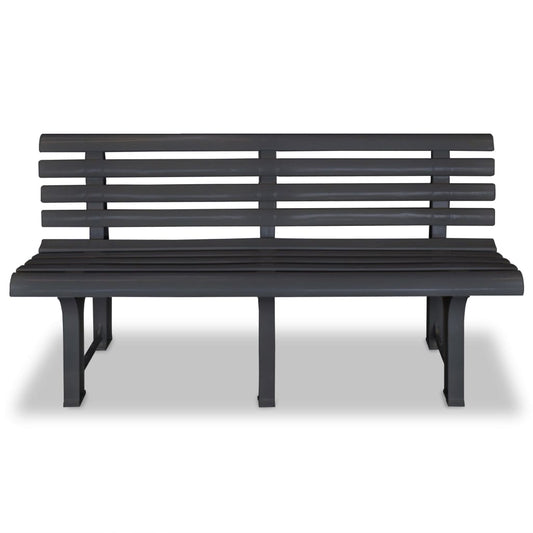 vidaXL Garden Bench | Anthracite | Plastic | Medium | Durable | Garden Bench