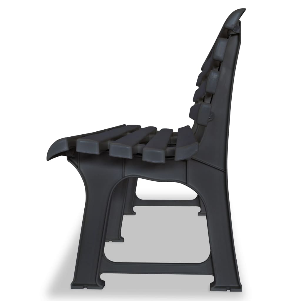 vidaXL Garden Bench | Anthracite | Plastic | Medium | Durable | Garden Bench