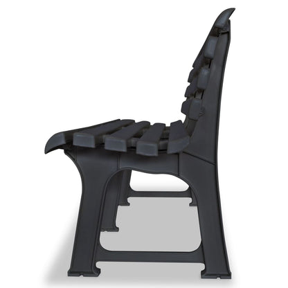 vidaXL Garden Bench | Anthracite | Plastic | Medium | Durable | Garden Bench
