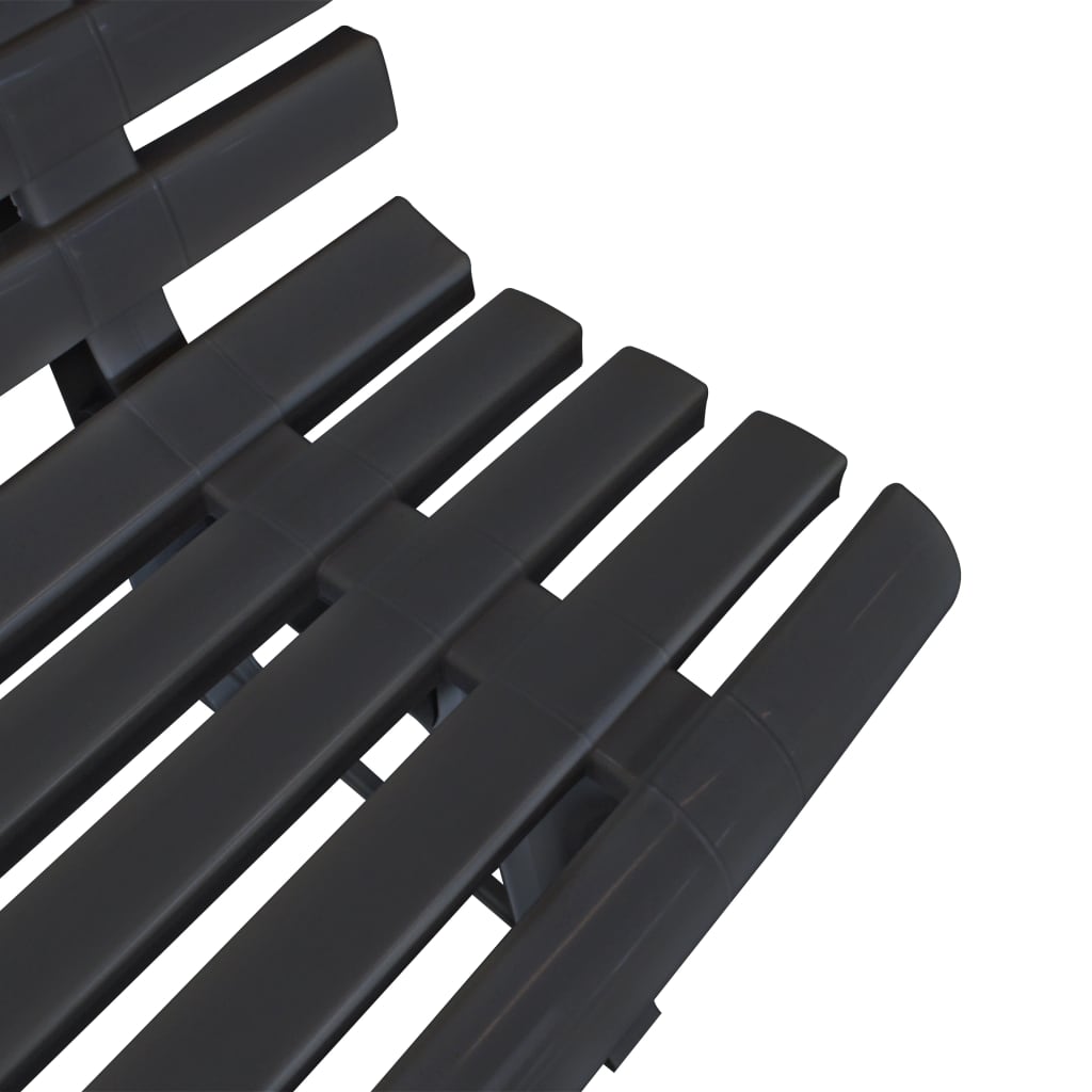 vidaXL Garden Bench | Anthracite | Plastic | Medium | Durable | Garden Bench