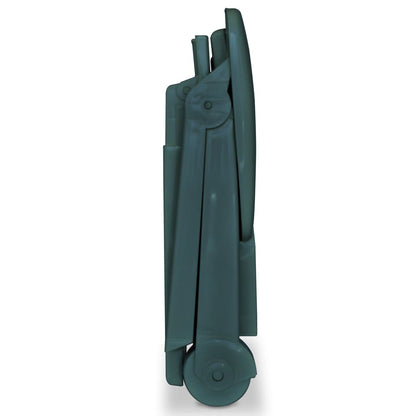 vidaXL Sunlounger | Green | Plastic | One Size | Foldable | Sun Lounger