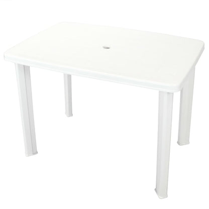 vidaXL Outdoor Table | White | Plastic | Medium | Lightweight | Garden Table