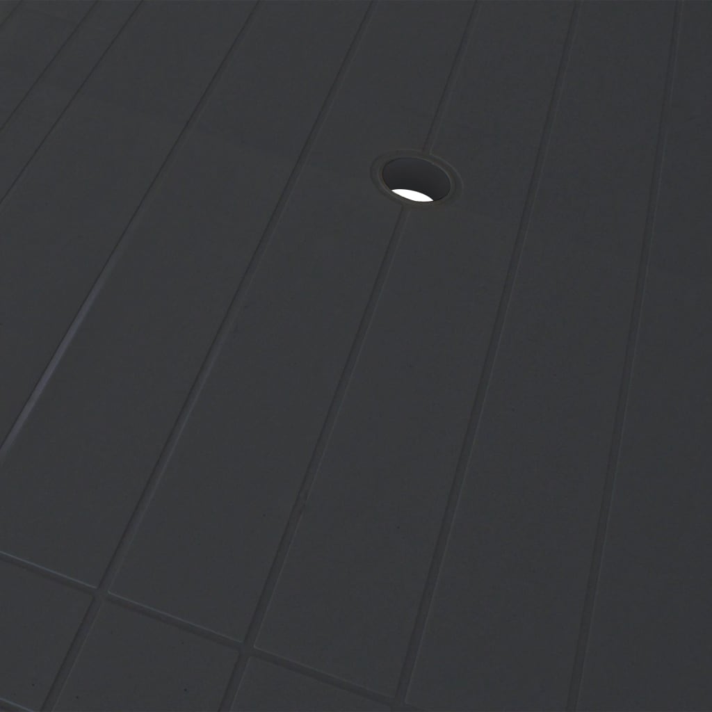 vidaXL Garden Table Anthracite 126x76x72 cm Plastic