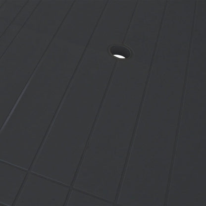 vidaXL Garden Table Anthracite 126x76x72 cm Plastic