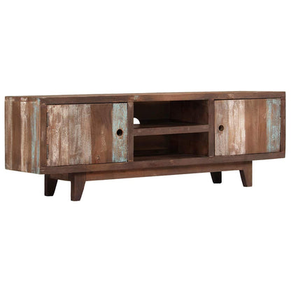 244960 vidaXL TV Cabinet Solid Acacia Wood Vintage 118x30x40 cm