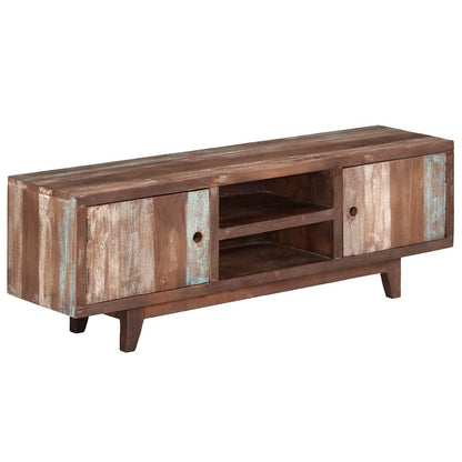 244960 vidaXL TV Cabinet Solid Acacia Wood Vintage 118x30x40 cm