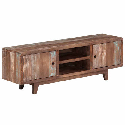 244960 vidaXL TV Cabinet Solid Acacia Wood Vintage 118x30x40 cm