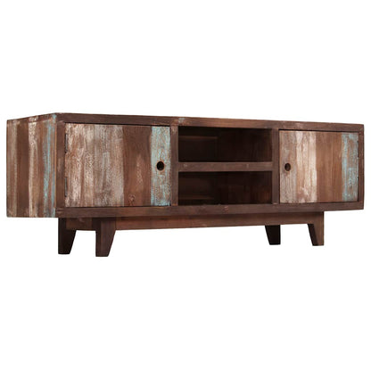 244960 vidaXL TV Cabinet Solid Acacia Wood Vintage 118x30x40 cm