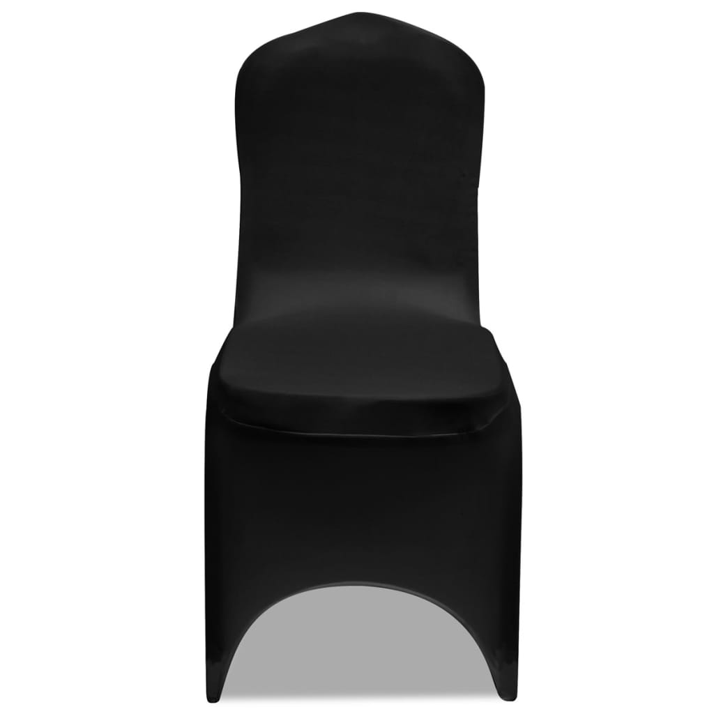 vidaXL 100 pcs Stretch Chair Covers Black