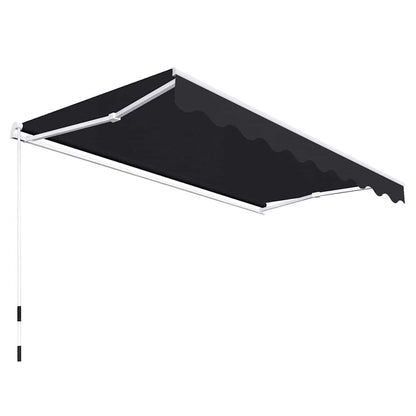 vidaXL Manual Awning 3 x 2.5 m Anthracite 100% Polyester