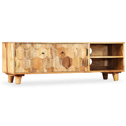 245136 vidaXL TV Cabinet Solid Mango Wood 118x35x40 cm