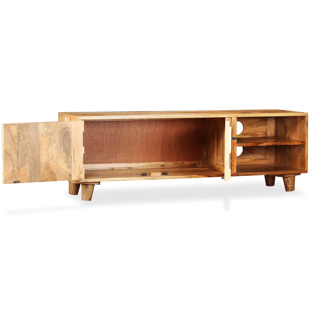 vidaXL TV Cabinet | Natural Mango Wood | Solid Mango Wood | 118 x 35 x 40 cm