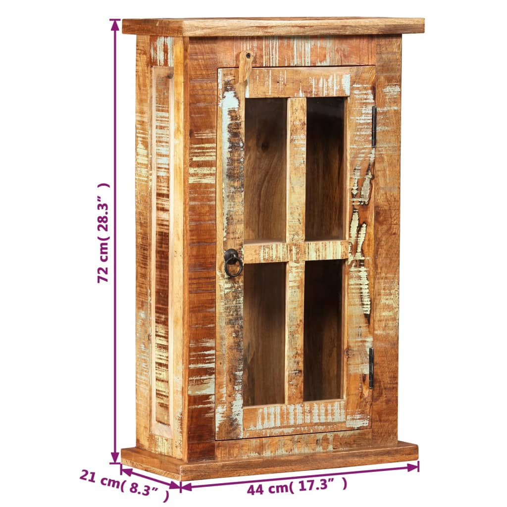 vidaXL Wall Cabinet Solid Reclaimed Wood 44x21x72 cm