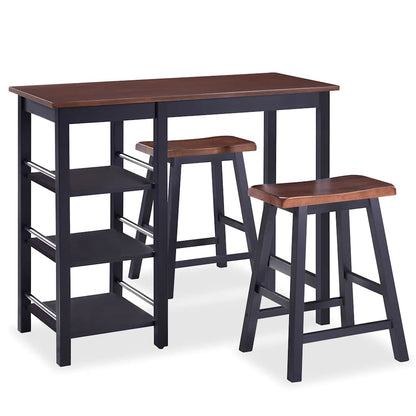 245363 vidaXL Bar Set 3 Pieces MDF Black