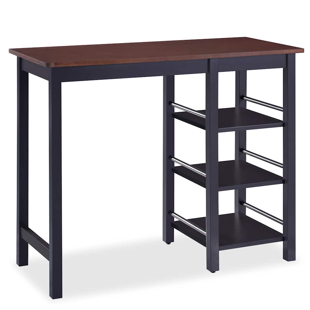 245363 vidaXL Bar Set 3 Pieces MDF Black