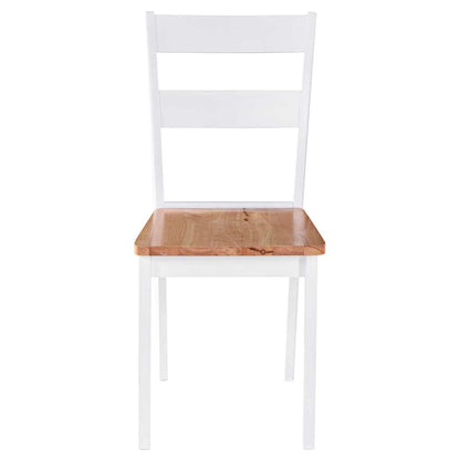 vidaXL Dining Chairs 4 pcs White Solid Rubber Wood