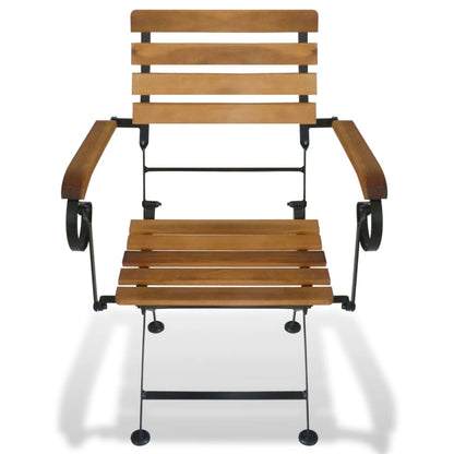 vidaXL Folding Chair | Set of 2 | Brown and Black
