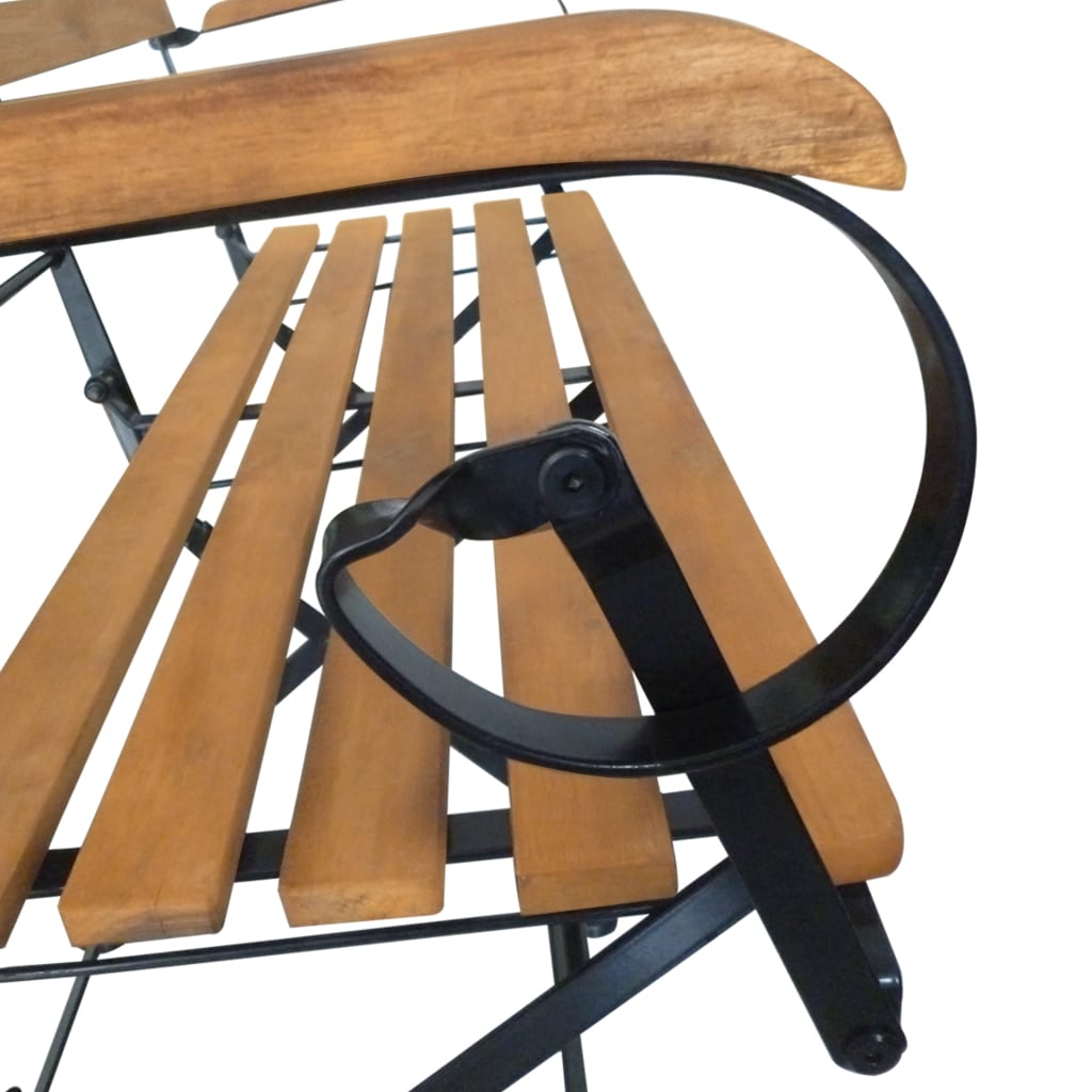 vidaXL Garden Bench | Brown | Solid Acacia wood | Medium | Collapsible